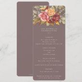 Herfst Florals Thanksgiving Flat 4 Cursus Menu (Voorkant / Achterkant)