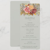 Herfst Florals Thanksgiving Flat 4 Cursus Menu (Voorkant / Achterkant)