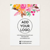 Herfst florly girly jewelry earing ketting display visitekaartje (Achterkant)