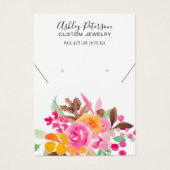 Herfst florly girly jewelry earing ketting display visitekaartje (Voorkant)
