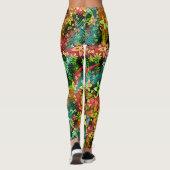 Herfst Flower Bouquet - Edelweiss Flower Feathers Leggings (Achterkant)