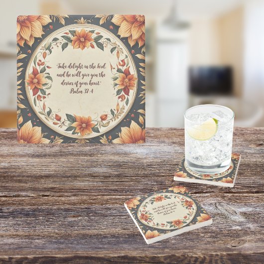 Herfst Flower Lijst  vers Stenen Onderzetter