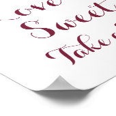 Herfst Flower Love is Sweet Sign Poster, Oranje Ro Poster (Hoek)