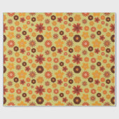 Herfst Flower Naadloze Thanksgiving of verjaardags Cadeaupapier (Vlak)