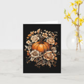 Herfst Flower Pompoen Herfst Thanksgiving Pr Kaart (Gele Bloem)