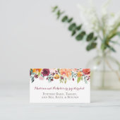 Herfst Flower Registry Insert-kaarten, Oranje lepe Visitekaartje (Staand voorkant)