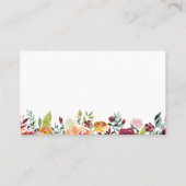 Herfst Flower Registry Insert-kaarten, Oranje lepe Visitekaartje (Achterkant)