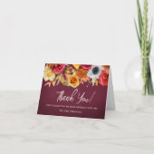 Herfst Flowers 50e Verjaardag Gevouwen Bedankkaart (Voorkant)