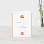 Herfst Flowers and Leafs Wedding Invitation (Voorkant)