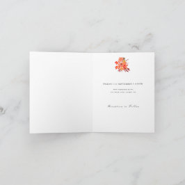 Herfst Flowers and Leafs Wedding Invitation