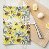 Herfst Flowers Black Eyed Susans Wildflower Garden Theedoek (Quarter Fold)