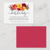 Herfst Flowers Book Request Baby shower Informatiekaartje (Voorkant / Achterkant)