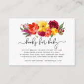Herfst Flowers Book Request Baby shower Informatiekaartje (Voorkant)