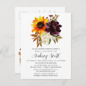 Herfst Flowers Bridal Luncheon Briefkaart (Voorkant / Achterkant)