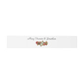  Herfst Flowers Coral Red Wedding Uitnodigingen Wikkel (Vlak)