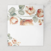 Herfst Flowers Elegant Boho Wedding Plaatskaartje (Buitenkant ongevouwen)