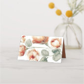 Herfst Flowers Elegant Boho Wedding Plaatskaartje (Achterkant)