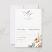 Herfst Flowers Elegant Wedding RSVP (Voorkant)