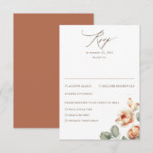 Herfst Flowers Elegant Wedding RSVP (Voorkant / Achterkant)