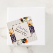 Herfst Flowers en Pampas Grass Wedding Bedankjes Labels (In situ)