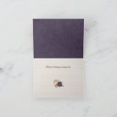 Herfst Flowers en Pampas Grass Wedding Bedankkaart (Binnen)