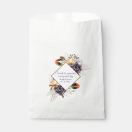 Herfst Flowers en Pampas Grass Wedding Bedankzakje
