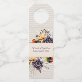 Herfst Flowers en Pampas Grass Wedding Flessenhanger