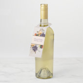 Herfst Flowers en Pampas Grass Wedding Flessenhanger (Schuin)