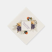 Herfst Flowers en Pampas Grass Wedding Servet (Hoek)