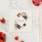 Herfst Flowers en Pampas Grass Wedding Servet (Insitu)