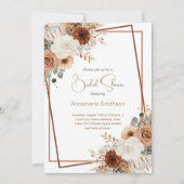 Herfst Flowers geometrische krans Vrijgezellenfees Kaart (Voorkant)