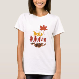 Herfst Flowers Oranje T-shirt