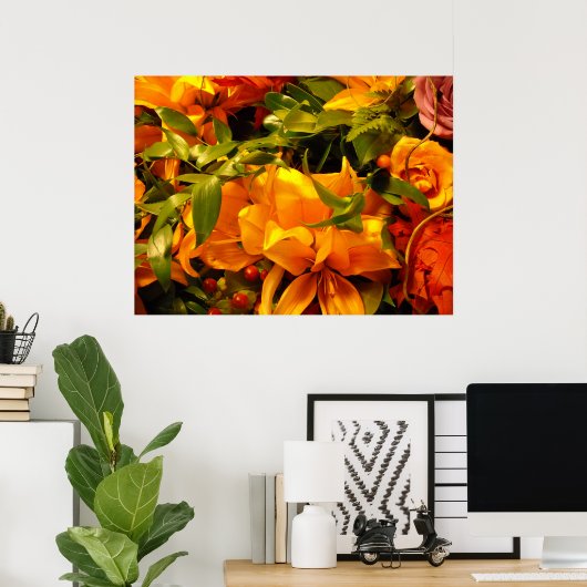 Herfst Flowers Poster (Thuiskantoor)