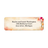 Herfst Flowers Retouradreslabel Etiket (Voorkant)