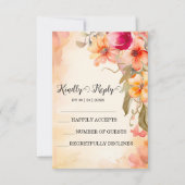 Herfst Flowers RSVP-kaarten Save The Date (Voorkant)