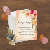 Herfst Flowers RSVP-kaarten Save The Date