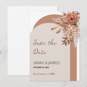 Herfst Flowers Save The Date (Voorkant / Achterkant)