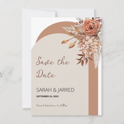 Herfst Flowers Save The Date (Voorkant)