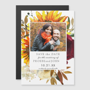 Herfst Flowers Save the Date Magnetische Uitnodiging