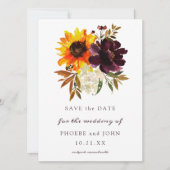 Herfst Flowers Save the Date Wedding (Voorkant)