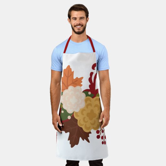 Herfst Flowers Schort (Gedragen)