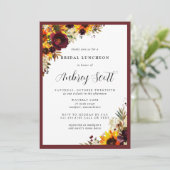 Herfst Flowers Sunflower Roos Vrijgezellenfeest Lu Kaart (Staand voorkant)