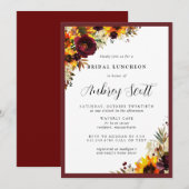 Herfst Flowers Sunflower Roos Vrijgezellenfeest Lu Kaart (Voorkant / Achterkant)