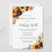 Herfst Flowers Sunflower Roos Vrijgezellenfeest Lu Kaart (Voorkant)