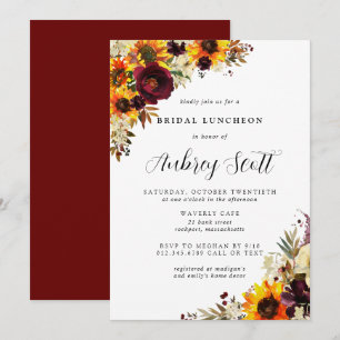 Herfst Flowers Sunflower Roos Vrijgezellenfeest Lu Kaart