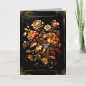 Herfst Flowers Sympathie Kaart (Voorkant)