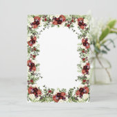 Herfst Flowers Terracotta Cream Burgundy floral Kaart (Staand voorkant)