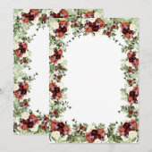 Herfst Flowers Terracotta Cream Burgundy floral Kaart (Voorkant / Achterkant)