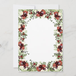 Herfst Flowers Terracotta Cream Burgundy floral Kaart