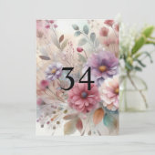 Herfst Flowers verlaat waterverf kalligrafie tekst Kaart (Staand voorkant)